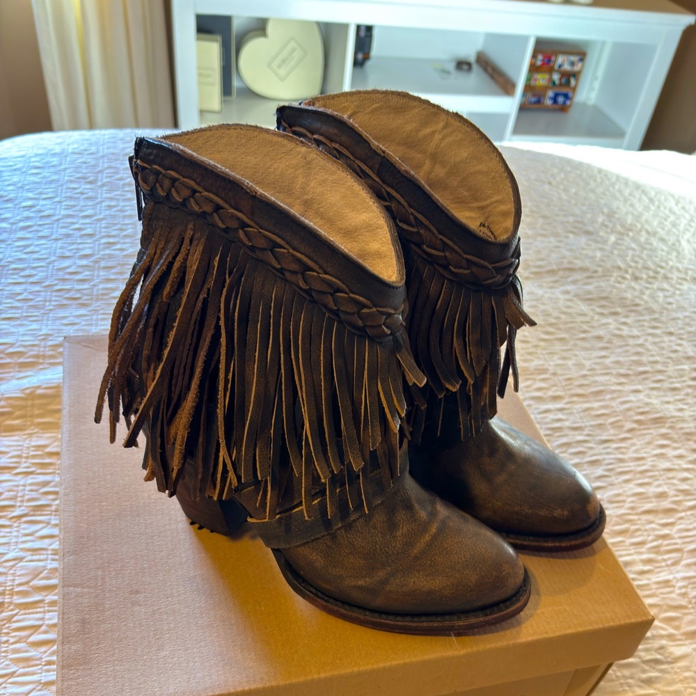 Freebird by Steven Brown Fringe Heeled Boots